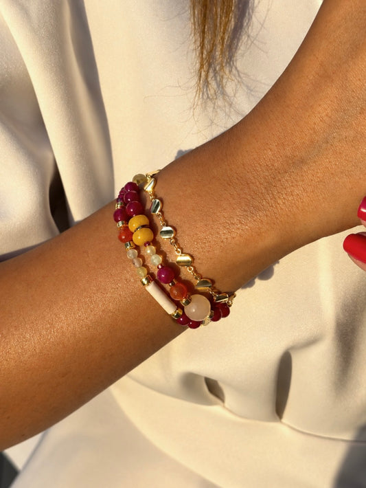 Honey ( triple layer bracelet )