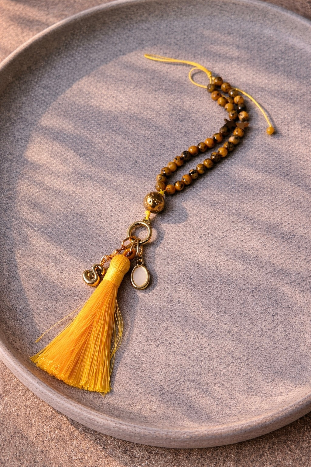 Mobile chain & Sebha “33 count” in Yellow