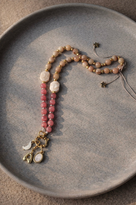 Mobile chain & Sebha “33 count” in Pastel