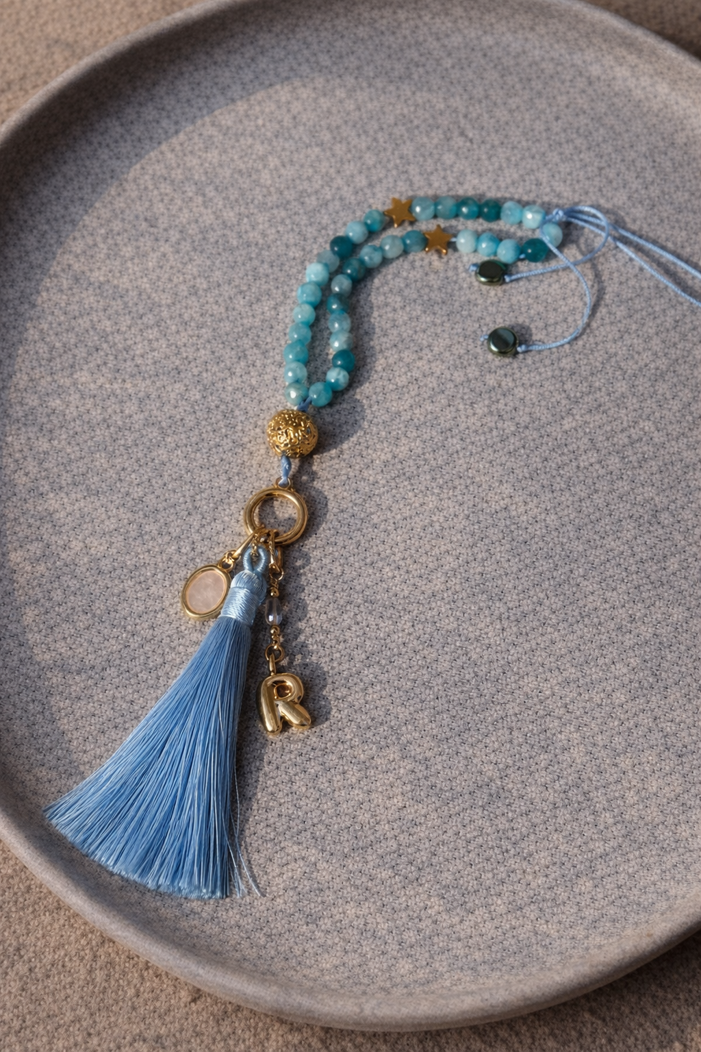 Mobile chain & Sebha “33 count” in Blue