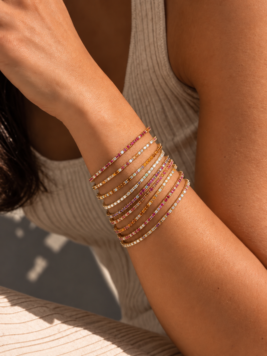 Tennis Candy ( set of 5 bracelets mixed colors )