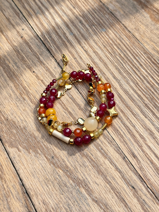 Honey ( triple layer bracelet )